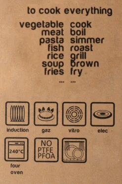 Cristina Oria Sartenes, Ollas Y Cacerolas^Cacerola Negra Con Mango De Madera