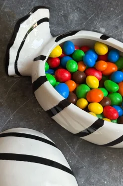 Cristina Oria Almacenaje|Piezas Decorativas^Caja Con Diseño De Caramelo Blanco Y Negro