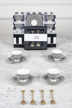 Cristina Oria Cubiertos De Postre|Tazas Y Teteras^Caja De Regalo Tazas Espresso Y Cucharitas De Bronce