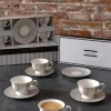 Cristina Oria Tazas Y Teteras^Caja De Regalo Tazas Espresso Y Platos Blanca Y Gris