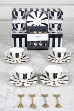 Cristina Oria Cubiertos De Postre|Tazas Y Teteras^Caja De Regalo Tazas Y Cucharitas De Bronce