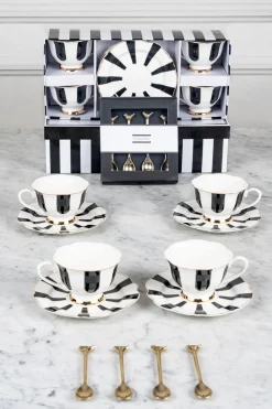 Cristina Oria Cubiertos De Postre|Tazas Y Teteras^Caja De Regalo Tazas Y Cucharitas De Bronce