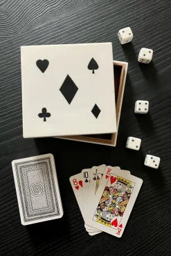 Cristina Oria Juegos De Mesa^Caja De Resina Con Baraja Y Dados