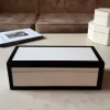 Cristina Oria Piezas Decorativas^Caja Decorativa De Resina Blanca Con Bordes Negros