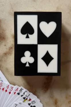 Cristina Oria Juegos De Mesa^Caja Para Cartas De Resina Blanca Y Negra