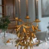 Cristina Oria Candelabros Y Portavelas^Candelabro 5 Velas Con Diseño De Hojas Doradas