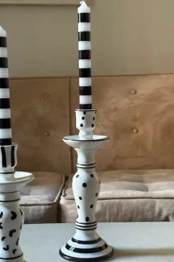 Cristina Oria Candelabros Y Portavelas^Candelabro Blanco Y Negro Grande