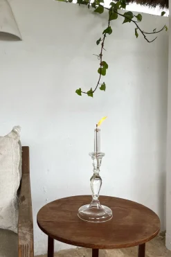 Cristina Oria Candelabros Y Portavelas^Candelabro De Aceite Transparente Pequeño