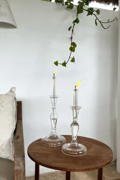 Cristina Oria Candelabros Y Portavelas^Candelabro De Aceite Transparente Grande