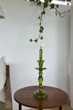 Cristina Oria Candelabros Y Portavelas^Candelabro De Aceite Verde Pequeño