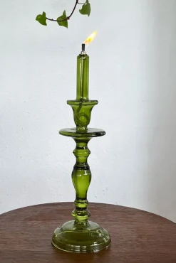 Cristina Oria Candelabros Y Portavelas^Candelabro De Aceite Verde Pequeño
