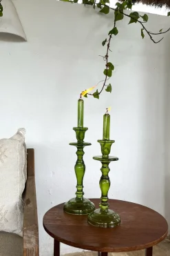 Cristina Oria Candelabros Y Portavelas^Candelabro De Aceite Verde Grande