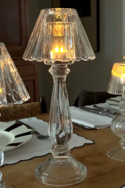 Cristina Oria Candelabros Y Portavelas^Candelabro De Cristal Con Diseño De Lámpara Londres