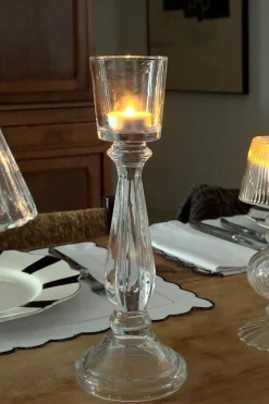 Cristina Oria Candelabros Y Portavelas^Candelabro De Cristal Con Diseño De Lámpara Londres