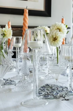 Cristina Oria Candelabros Y Portavelas^Candelabro De Cristal Con Diseño De Lámpara Transparente