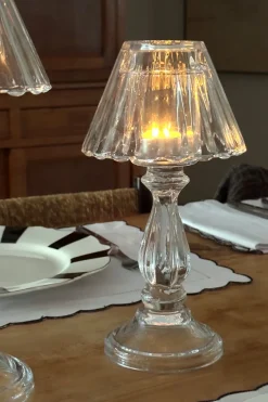 Cristina Oria Candelabros Y Portavelas^Candelabro De Cristal Con Diseño De Lámpara París