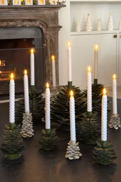 Cristina Oria Candelabros Y Portavelas^Candelabro De Hierro Con Diseño De Árbol Verde Alto