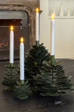 Cristina Oria Candelabros Y Portavelas^Candelabro De Hierro Con Diseño De Árbol Verde