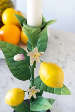 Cristina Oria Candelabros Y Portavelas^Candelabro De Metal Con Limones
