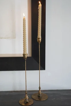 Cristina Oria Candelabros Y Portavelas^Candelabro De Metal Dorado Antique Mediano