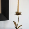 Cristina Oria Candelabros Y Portavelas^Candelabro De Metal Dorado Con Diseño De Flor Mediano
