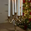 Cristina Oria Candelabros Y Portavelas^Candelabro Dorado De Latón Con Cinco Soportes Para Velas