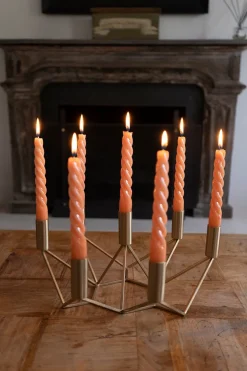 Cristina Oria Candelabros Y Portavelas^Candelabro Dorado De Siete Velas