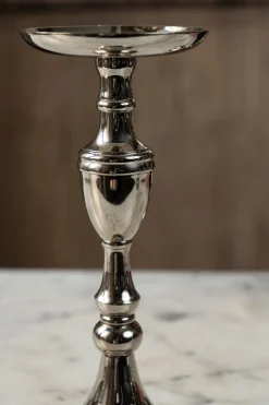 Cristina Oria Candelabros Y Portavelas^Candelabro Plateado Mediano Co