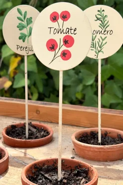 Cristina Oria Huerto Y Jardinería^Cartel Para Plantas De Jardín Tomates