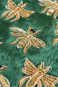 Cristina Oria Joyeros, Carteras Y Fundas|Bolsos, Bolsas Y Neceseres^Cartera De Terciopelo Verde Con Abejas Bordadas