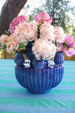 Cristina Oria Piezas Decorativas|Jarrones, Floreros Y Maceteros^Centro De Mesa Con Diseño De Bulbos Azul