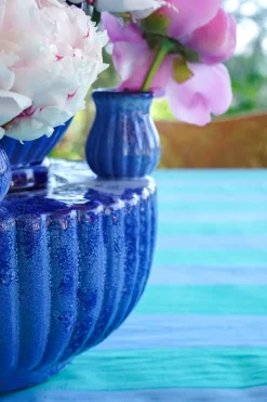 Cristina Oria Piezas Decorativas|Jarrones, Floreros Y Maceteros^Centro De Mesa Con Diseño De Bulbos Azul