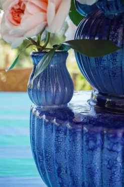 Cristina Oria Piezas Decorativas|Jarrones, Floreros Y Maceteros^Centro De Mesa Con Diseño De Bulbos Azul