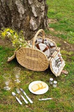 Cristina Oria Picnic^Cesta De Picnic Oval Estampado Marino Para 4 Personas