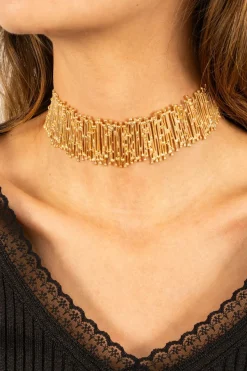 Cristina Oria Joyas Co|Joyas Co^Choker Dorado Con Diseño Irregular