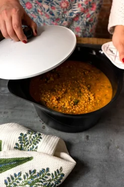 Cristina Oria Sartenes, Ollas Y Cacerolas^Cocotte Negra Con Tapa Blanca Pequeña