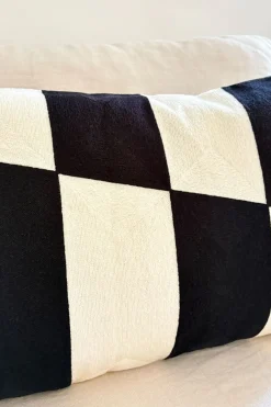 Cristina Oria Cojines^Cojín Blanco Y Negro De Algodón Rectangular