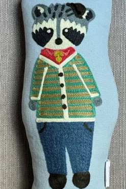 Cristina Oria Minichef^Cojín Bordado Diseño Mapache