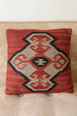 Cristina Oria Cojines^Cojín Cuadrado De Yute Y Lana Modelo Oasis