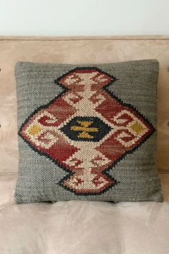Cristina Oria Cojines^Cojín Cuadrado De Yute Y Lana Modelo Nómada
