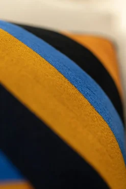 Cristina Oria Cojines^Cojín Geométrico Azul De Algodón Cuadrado