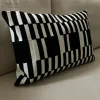 Cristina Oria Cojines^Cojín Geométrico Blanco Y Negro De Algodón Rectangular