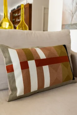 Cristina Oria Cojines^Cojín Geométrico Tonalidades Tierra De Algodón Rectangular