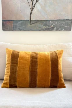 Cristina Oria Cojines^Cojín Marrón De Terciopelo Rectangular