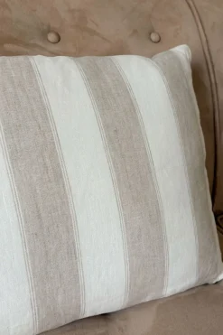 Cristina Oria Cojines^Cojín Rectangular De Lino Con Diseño De Rayas Beige Natural