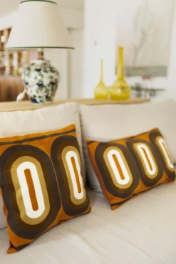 Cristina Oria Cojines^Cojín Retro Teja De Algodón Bordado Rectangular