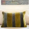 Cristina Oria Cojines^Cojín Verde De Terciopelo Rectangular
