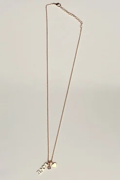 Cristina Oria Joyas Co|Joyas Co^Collar Dorado Con Colgante Triple Love