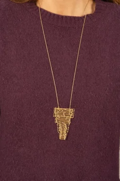 Cristina Oria Joyas Co|Joyas Co^Collar Dorado Con Diseño Cascada Irregular