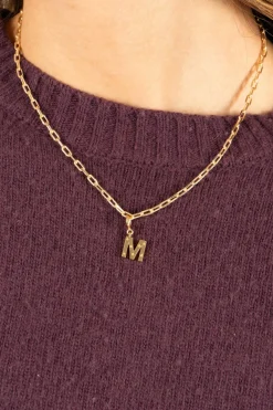 Cristina Oria Joyas Co|Joyas Co^Combinación Cadena & Iniciales Doradas Con Detalle De Estrellas